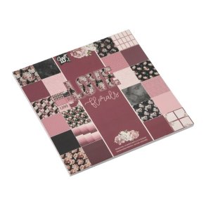 Blok 25x25 cm m. designs Love Florals 24 ark 250 gr.